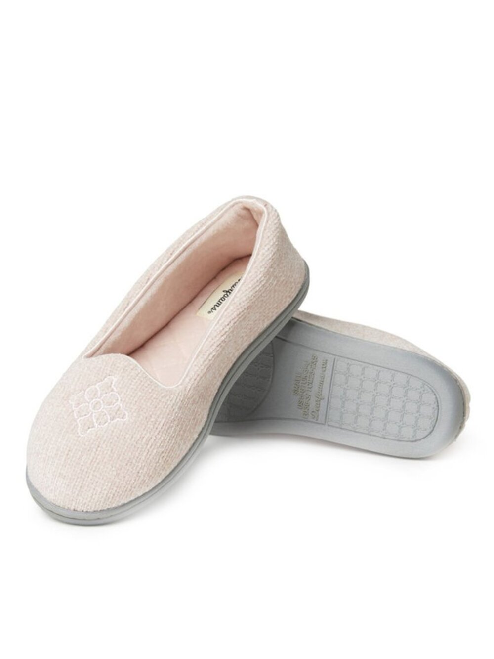 Dearfoams Womens Cozy Rebecca House Ballet Slipper Pink Size XL 11/12